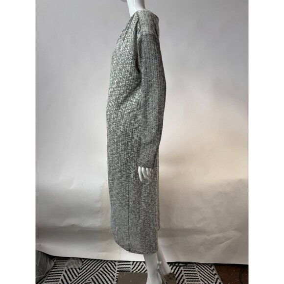 Anthropologie Gray Textured Knit Long Open Cardigan Large - Picture 8 of 16